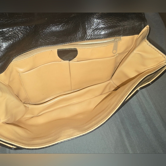 Vintage Circa 1980s Celine Black Leather Clutch With Tags - Picture 7 of 9